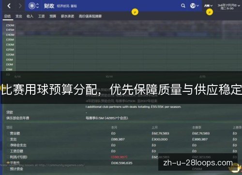 比赛用球预算分配,优先保障质量与供应稳定 比赛用球预算分配,优先保障质量与供应稳定